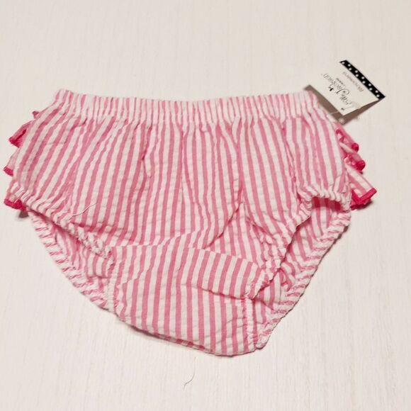 𝅺ella Jackson pink striped bloomers with ruffles new with tags size 0-6 months - Picture 3 of 4